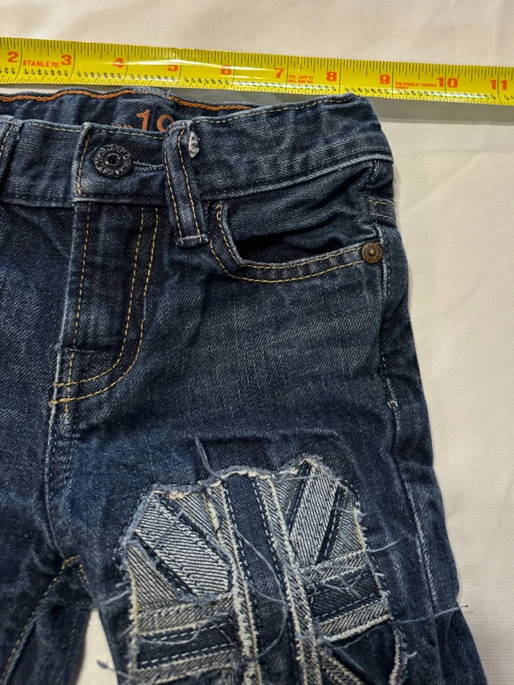 🇬🇧 Baby Gap 1969 Union Jack Patch Jeans ❤️💙
